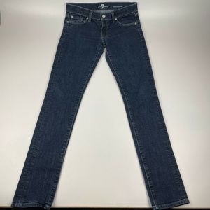 7 For All Mankind Women's Sz 29 x 31L Roxanne Jeans Built in Stretch Dark Wash